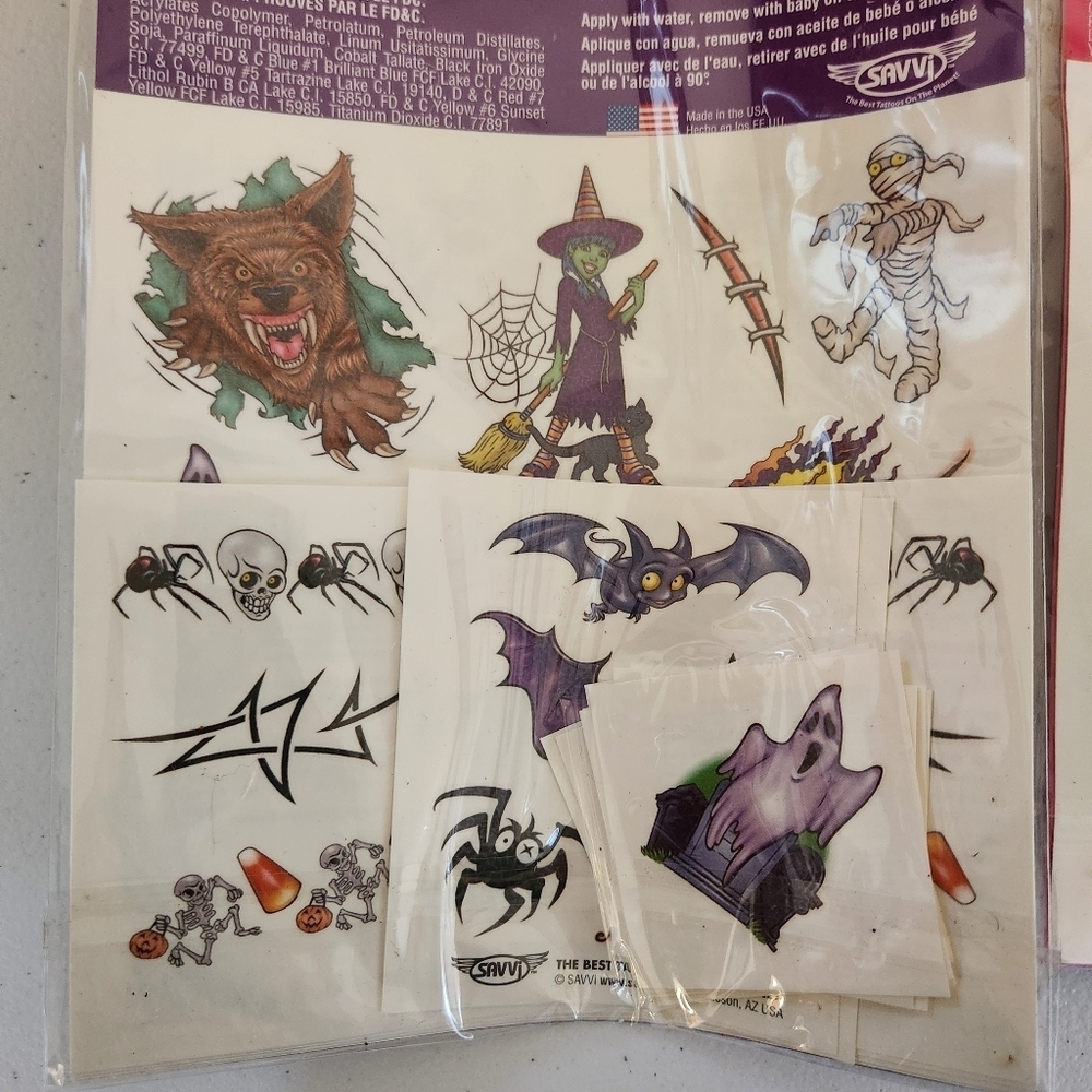 Nitefall Halloween Temporary Tattoos Trick or Treat Nite Glow Sealed New Spooky - Picture 4 of 6